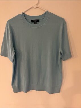 Banana Republic Pale Blue Short Sleeve Knit Top